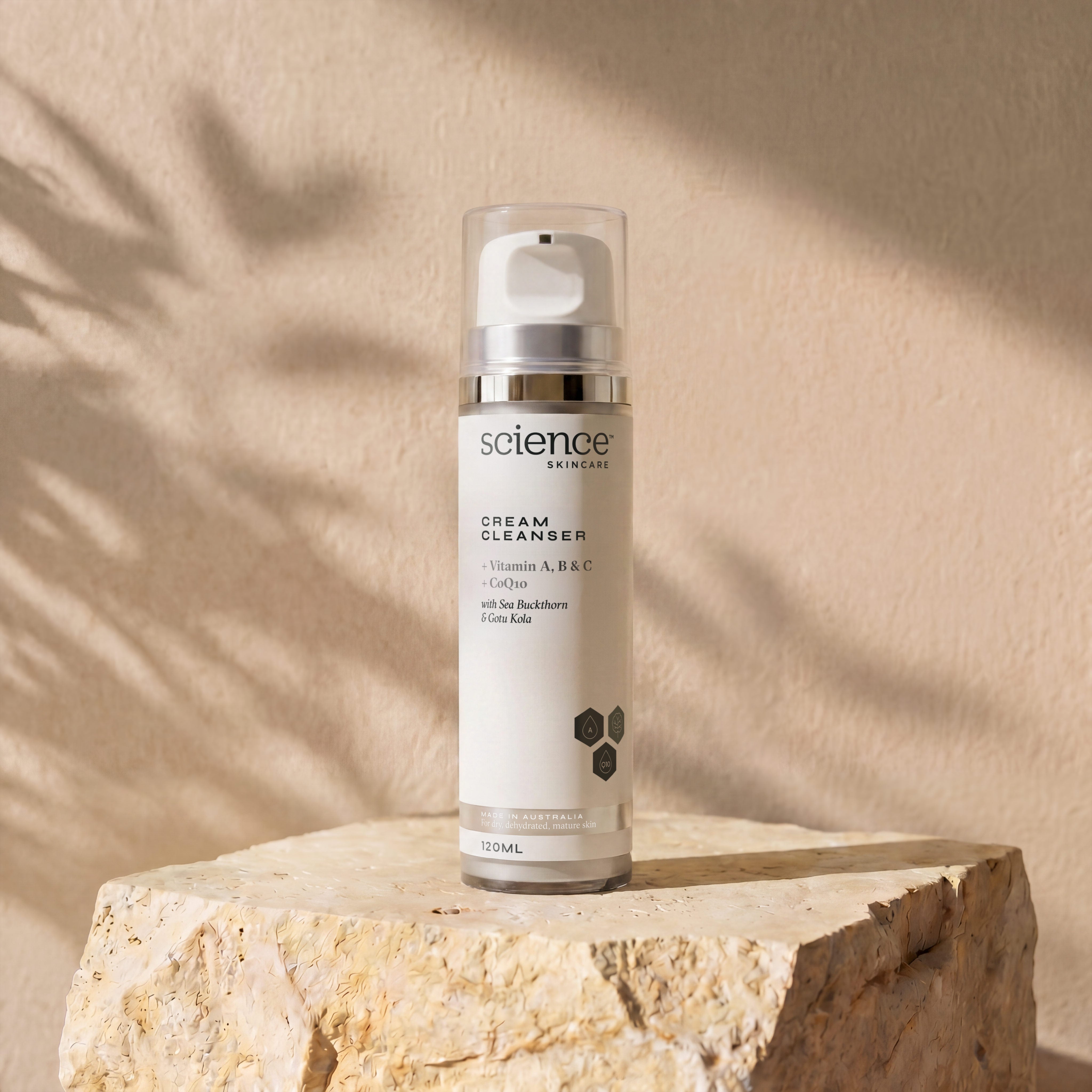 Cream Cleanser 120ml  - luxurious oil-based cleanser with vitamins A, B, C, E, Manuka honey and sea buckthorn for dry, dehydrated and menopausal skin
